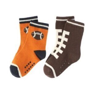 NWT Gymboree Football Champ 2pk Football Socks 2T-3T
